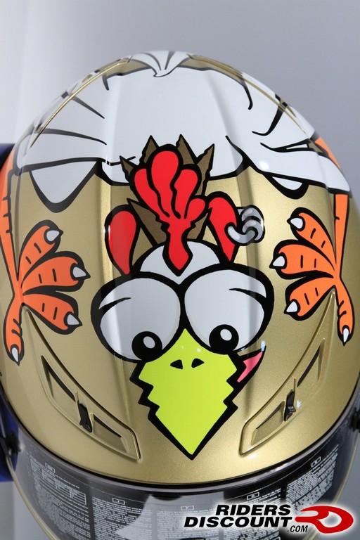 The Chicken Rossi Replica AGV Helmet R6 Message Net