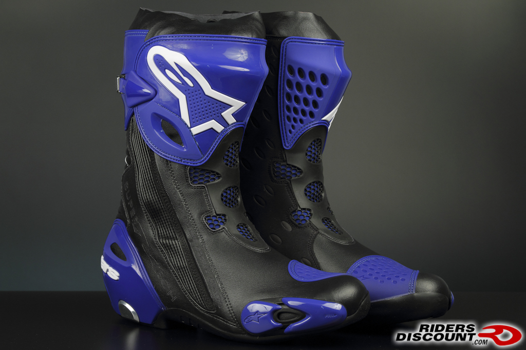 blue alpinestars boots